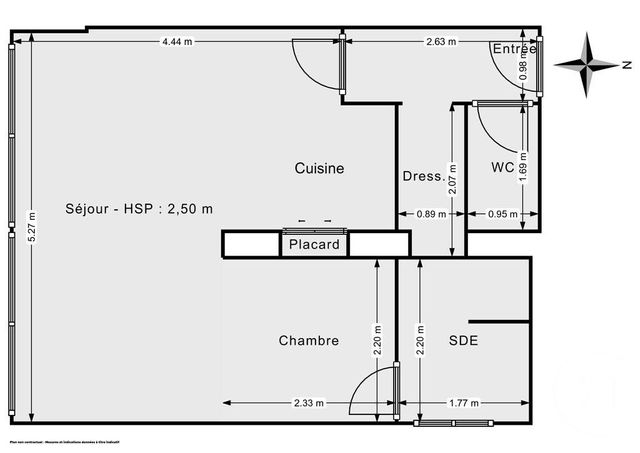 Appartement F1 à louer - 1 pièce - 34.0 m2 - PARIS - 75015 - ILE-DE-FRANCE - Century 21 Agence Fleurie